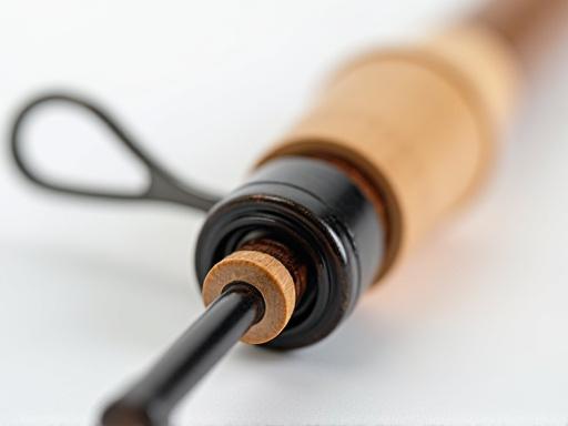 Nærbillede af en smukt udformet specialbygget fiskestang